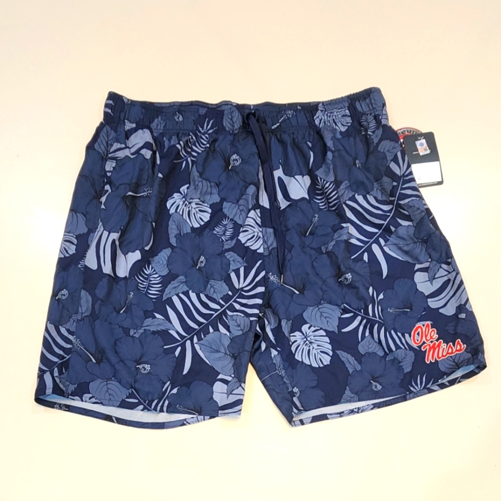 REBELS|Men's NCAA Licensed Colosseum Lined Swim Suit|Sz XXL|Ole Miss